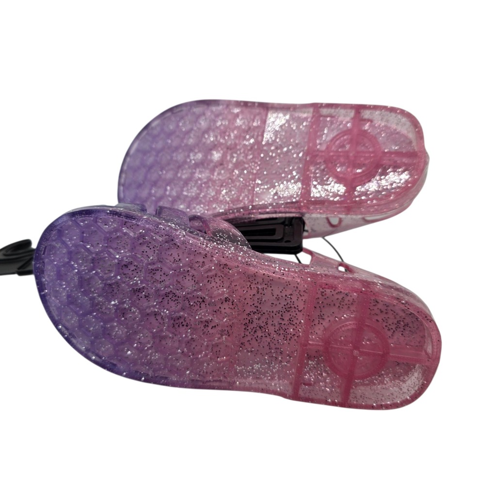 Bluey And Bingo Sandals Kids Purple Pink Glitter Star Jelly Shoes Size 8 NWT - Picture 5 of 5